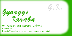 gyorgyi karaba business card