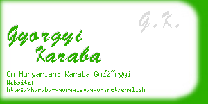 gyorgyi karaba business card